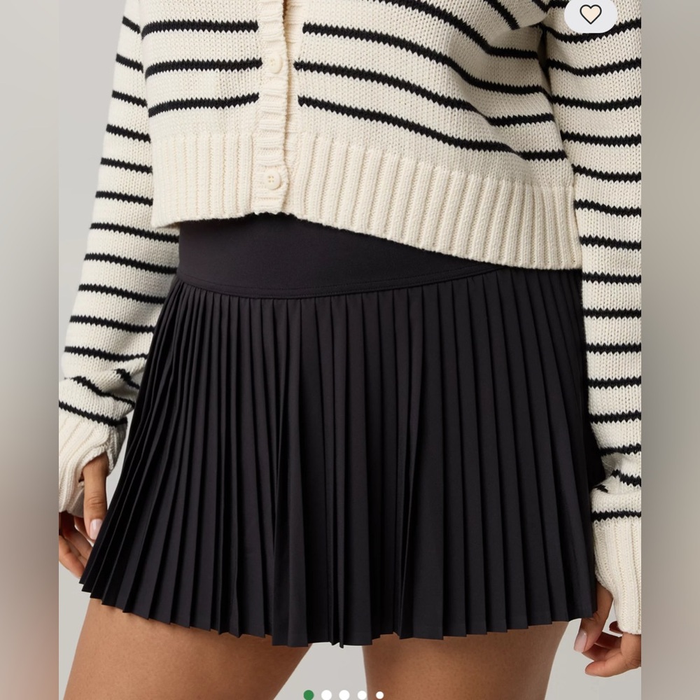 Black Pleated Skort